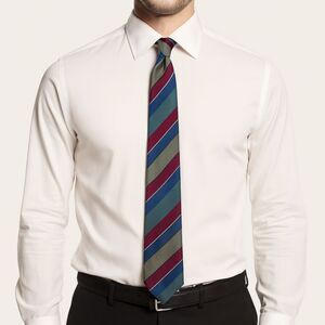 ETRO Colorful Stripe 100% Pure Silk Mens Neck Tie